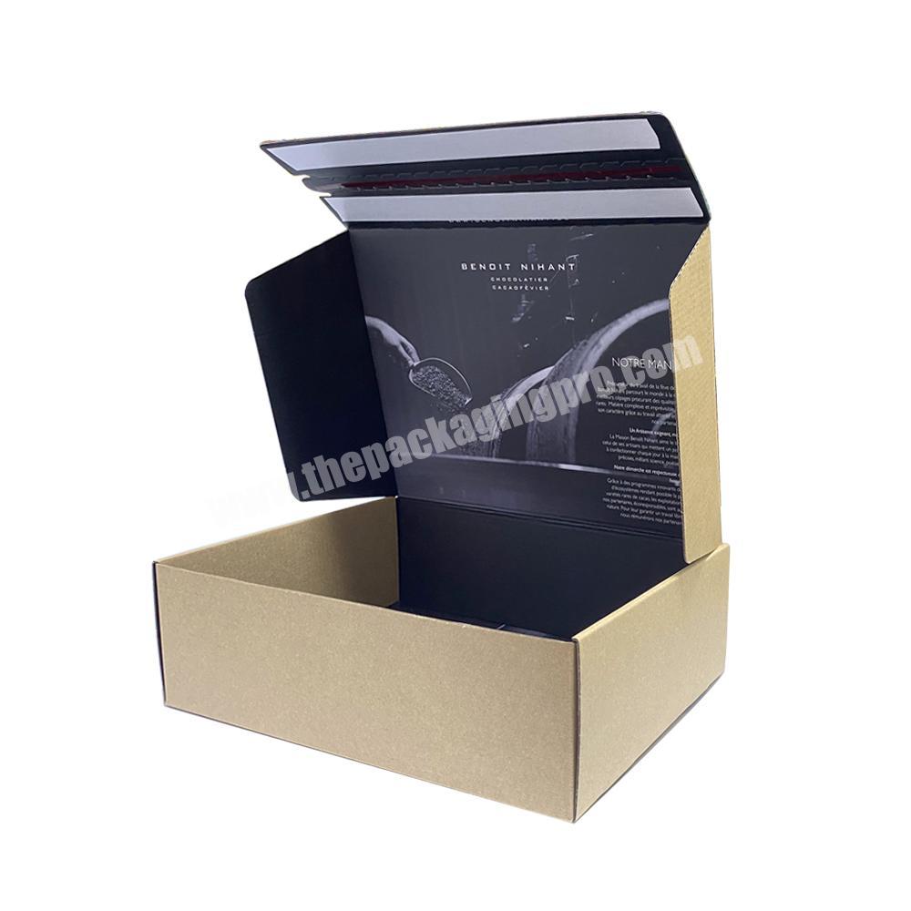 Wholesale Corrugated Luxury Peel Strip Custom Zipper Box Packaging Adhesive Tear Strips Shipping Box