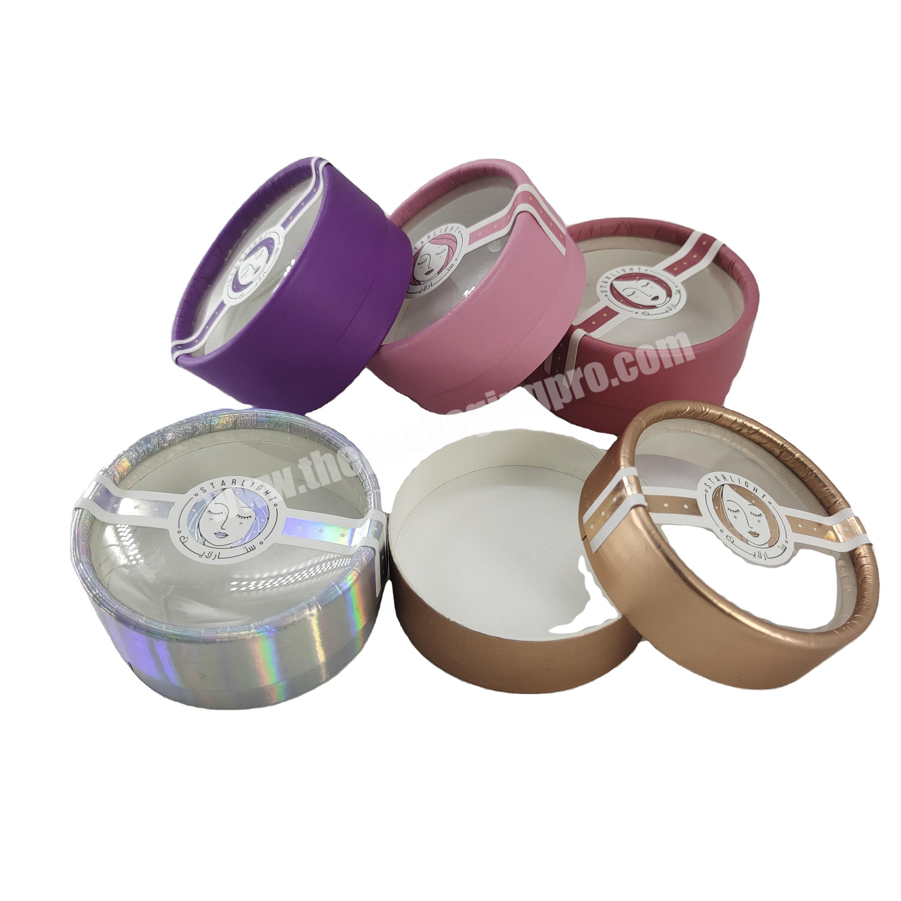 Wholesale Cosmetics Eye Cream Cardboard Packaging Cylinder Kraft Paper Tube for False Eyelashes