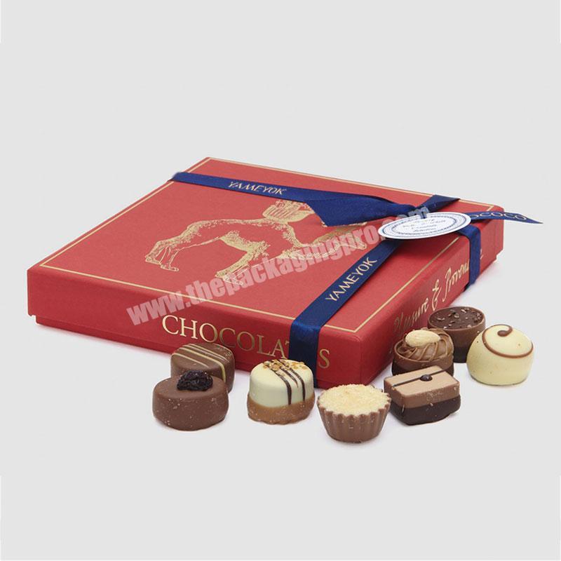 Wholesale Custom Design Truffle Bonbon Candy Wrap Luxury Paper Gift Chocolate Packaging Box With Dividers