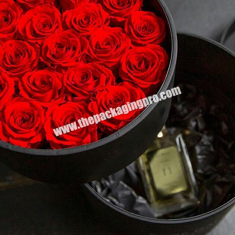 custom Wholesale Custom Logo Luxury Paper Cardboard Preserved Valentine i love you Eternal Rose Flowers Bouquets Gift Packaging Box 