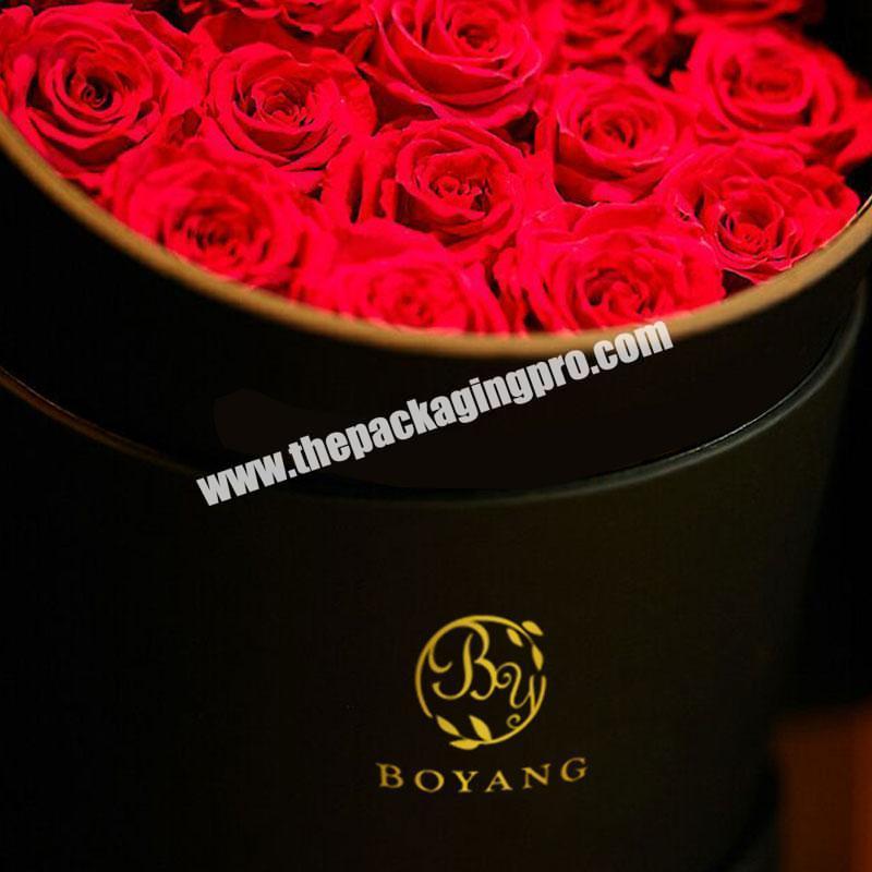 Wholesale Custom Logo Luxury Paper Cardboard Preserved Valentine i love you Eternal Rose Flowers Bouquets Gift Packaging Box wholesaler