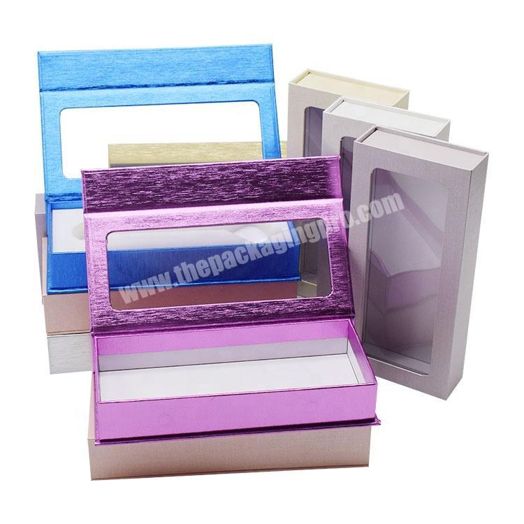 Wholesale Custom Logo Press on Nails Pink Purple Boxes Luxury Gold Foil Stamping CMYK Pantone Printing Nail Packaging Paper Box manufacturer