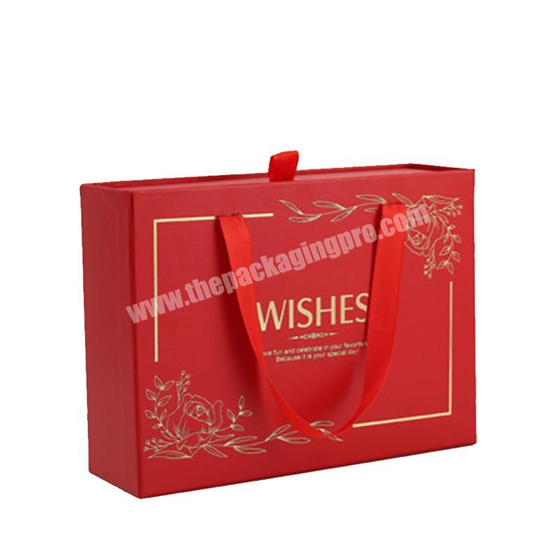 Wholesale Custom Packaging Red Gift Box Shoe Fashion Luxury Packaging Red Package Box