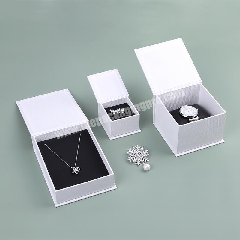 Wholesale Custom logo Luxury Printed  Chain Box Jewelry Storage Packaging Unique Marble Necklace Ring Box