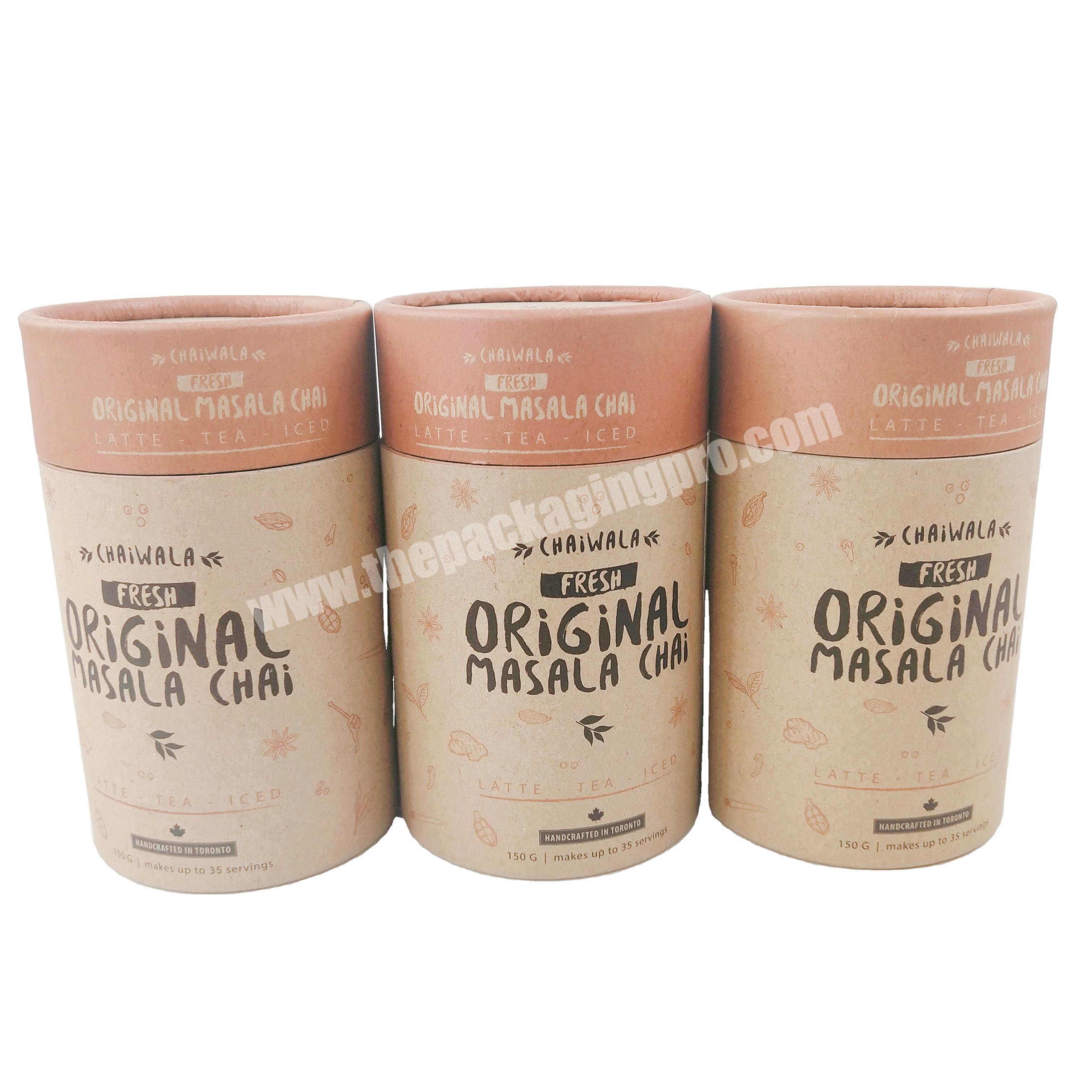 Wholesale Cylinder Paper Tube Packaging Box Paper Tea Carton Packaging Box Eco Friendly