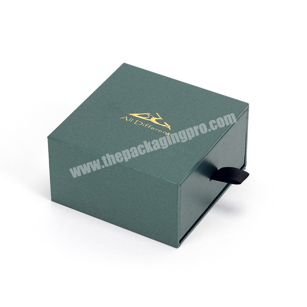 personalize Wholesale Design Logo  Cardboard  Luxury  jewelry Sliding Box With  Ribbon Rope Gift Sleeve Drawer Box Packaging