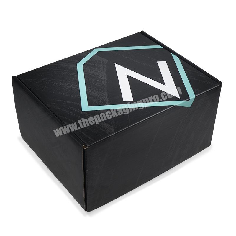 Wholesale  Exquisite Custom Black Gift Corrugated Box With Logo Packaging