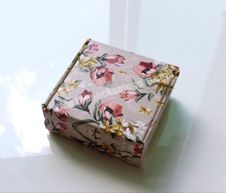 Wholesale Floral Print Diy Soap Paper Box Cardboard Jewelry Packaging Box Candy Paper Box