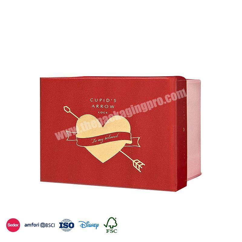 Wholesale High Quality Red and pink romantic heart design with ribbon perfume bottle 100ml glass with box