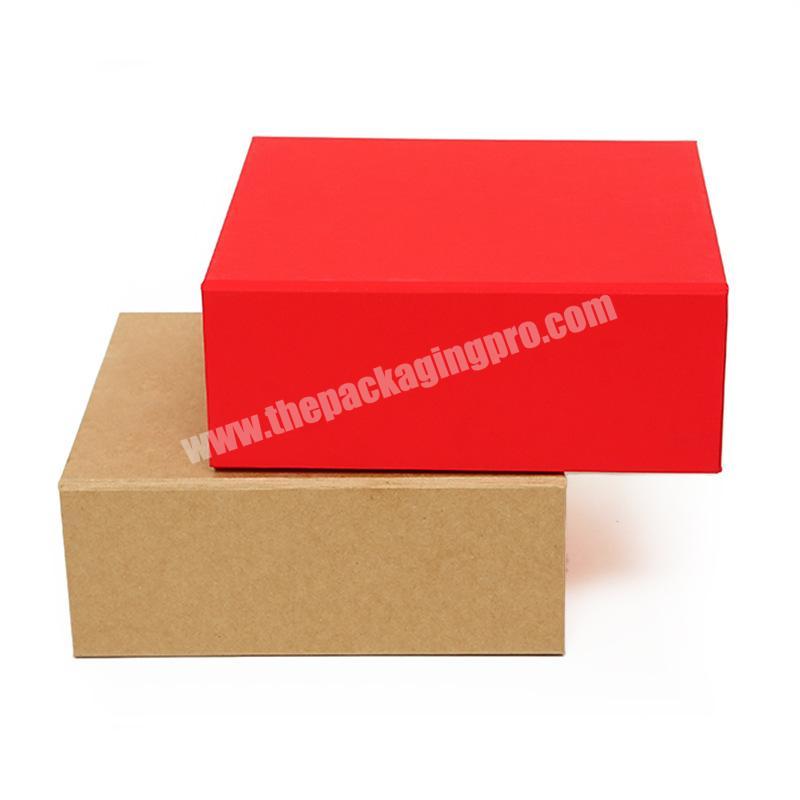 Wholesale Luxury Black Book Shaped Foldable Magnetic Box Paper Clamshell Foldable Collapsible Gift Box Print Cloth Packaging