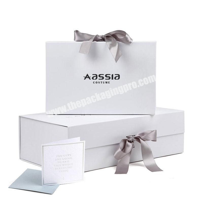Wholesale Custom Logo Luxury Cardboard Paper Magnetic Flat Folding Foldable Gift Packaging Box
