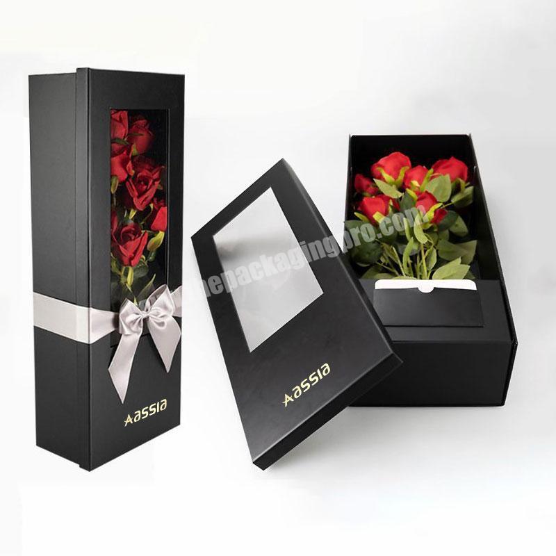 Wholesale Mother Day Gift Pretty Carnation Flower Boxes For Lover Handmade Valentine Artificial Flower Bouquet