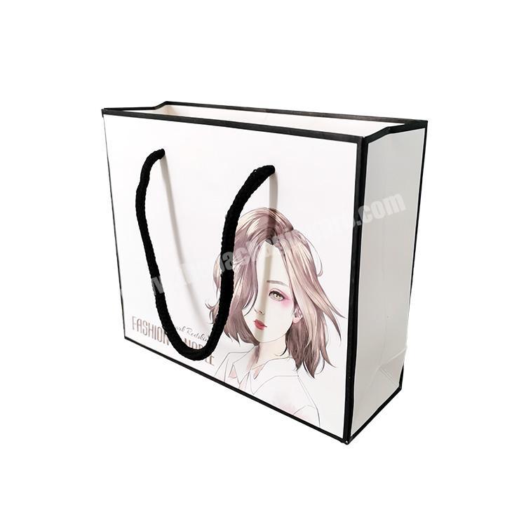 Wholesale New Design Bespoke Retail Shopping Paper Bag For Packaging Shoes Eco Friendly Fashionable Clothing Paperbag