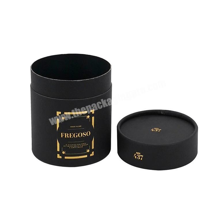 personalize Wholesale Paper Perfume Packaging Tubes Custom Printed Perfume Tube  Black Perfume Tube Box with Screw Top