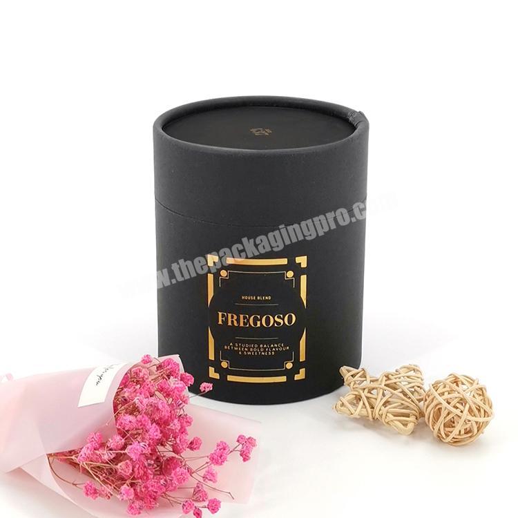 Wholesale Paper Perfume Packaging Tubes Custom Printed Perfume Tube  Black Perfume Tube Box with Screw Top factory
