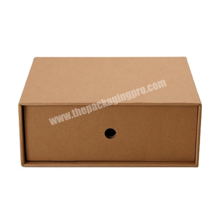 Wholesale color printing packaging box customized drawer type shoe box special hard three-layer packaging box