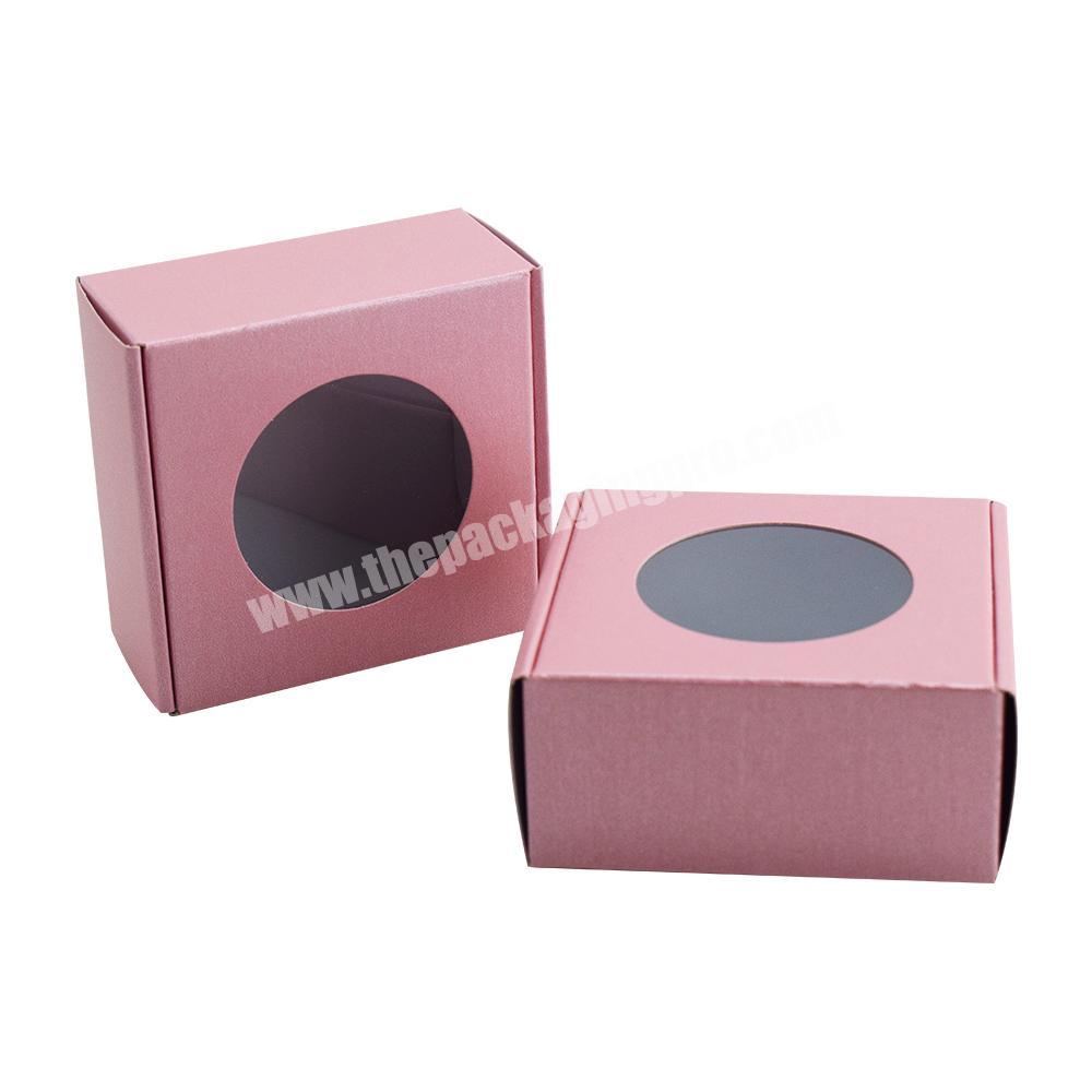 Wholesale custom biodegradable kraft paper packaging small drawer soap box with window factory