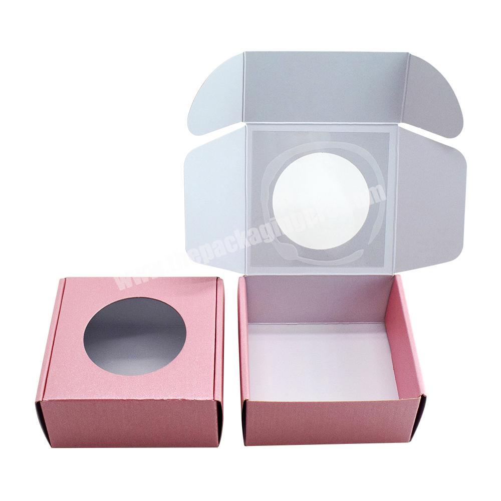 custom Wholesale custom biodegradable kraft paper packaging small drawer soap box with window 