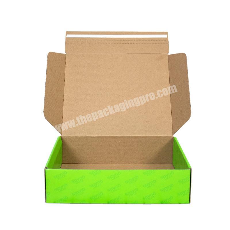 Wholesale custom design corrugated shipping peel off tear strip paper mailer box zipper adhesive printed mailer boxes