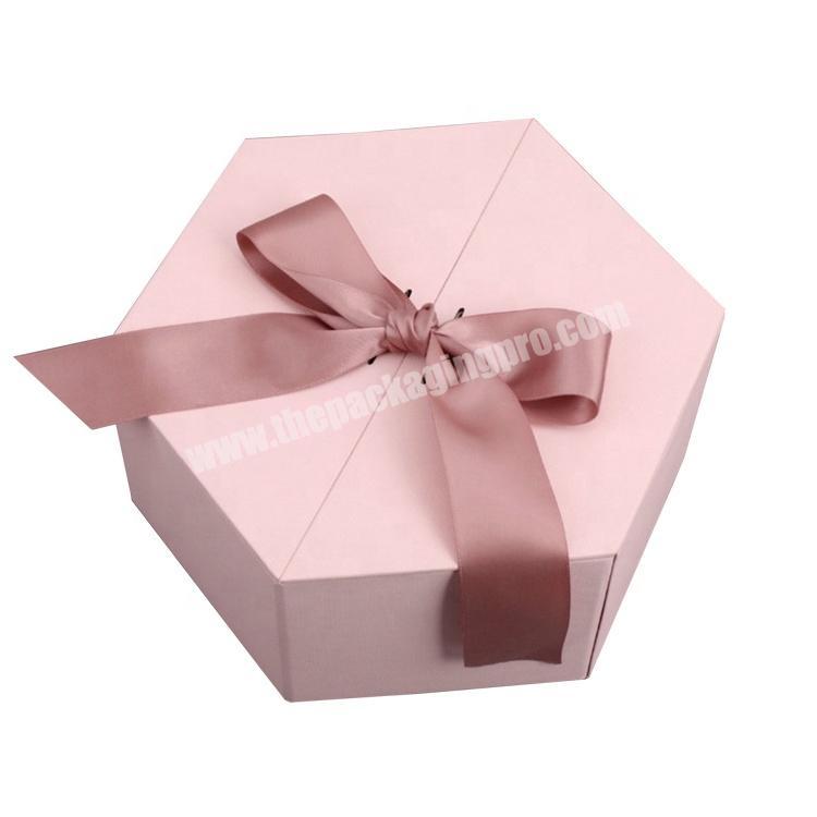 Wholesale custom design high quality luxury hexagonal gift packaging box