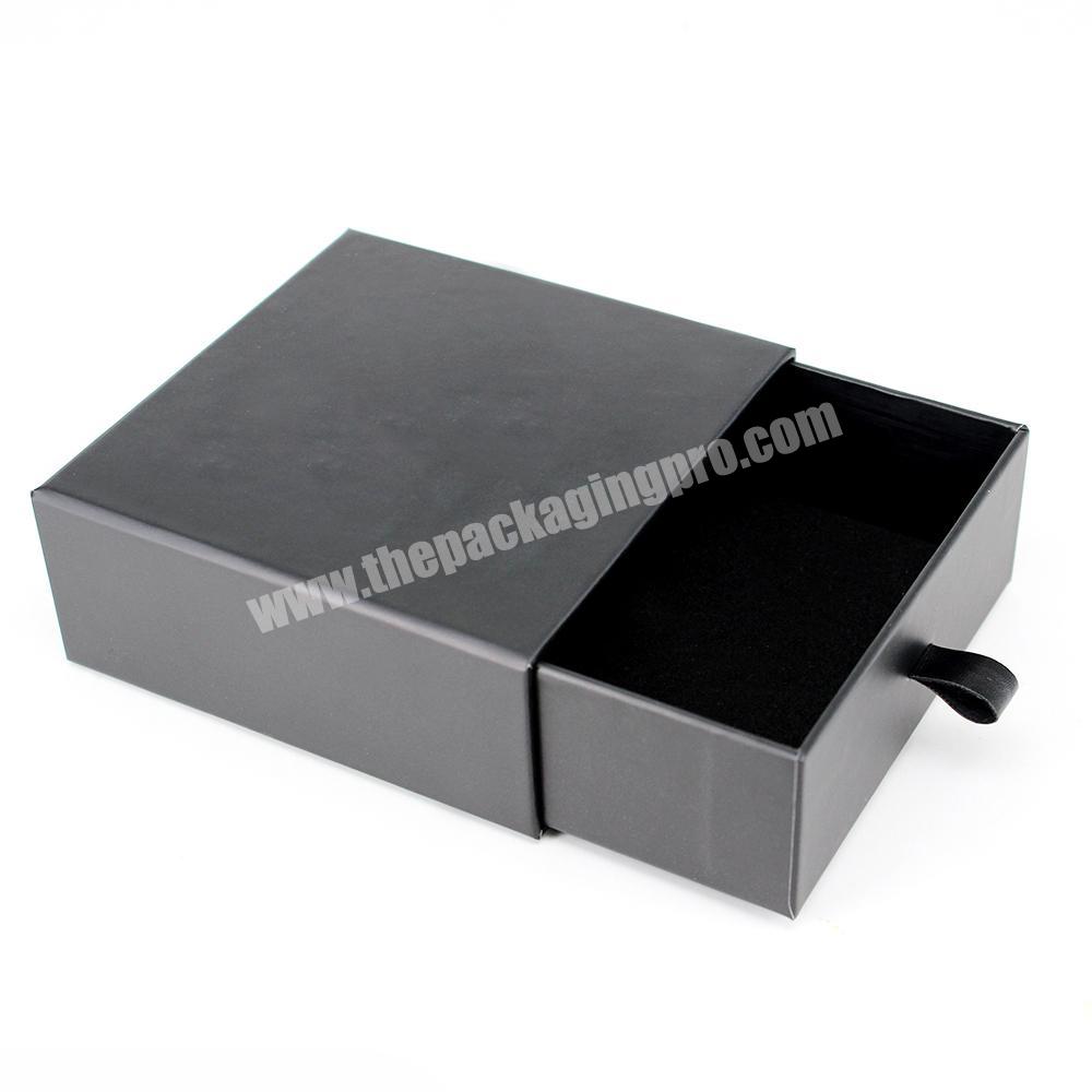 Wholesale custom  display small luxury cardboard  logo printed gift box wedding ring sliding drawer paper jewelry packaging box