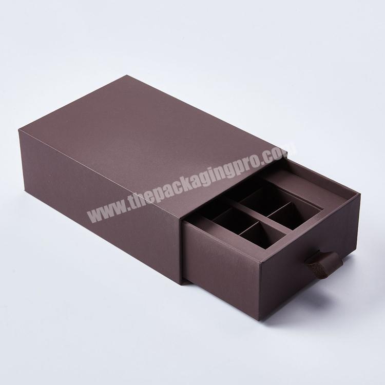 Wholesale custom drawer box delicate appearance square rigid kraft paper chocolate strawberry boxes