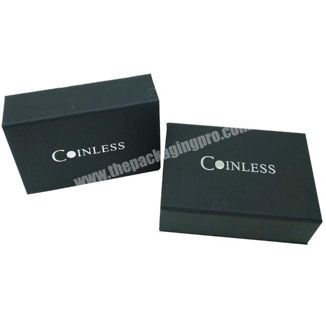 Wholesale custom luxury gift paper packaging black magnetic folding box