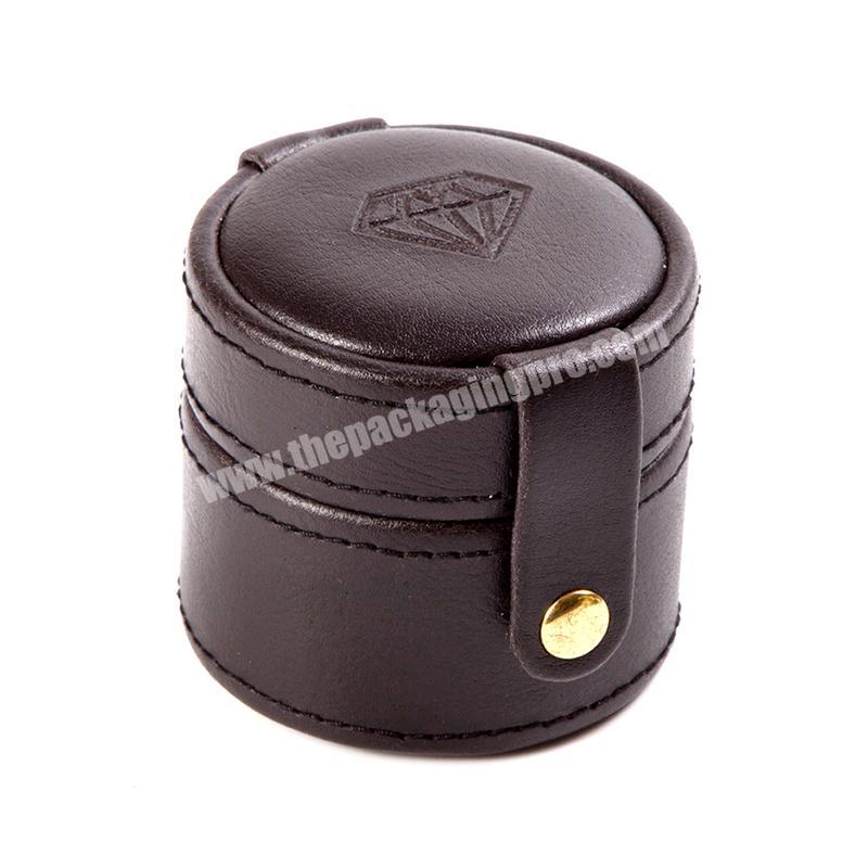 Wholesale custom small ring jewelry packaging PU Leather Pendant Box