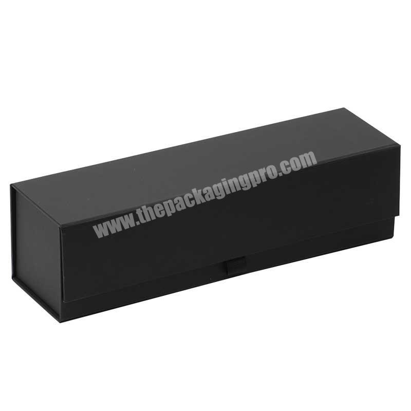 custom Wholesale custom sublimation premium paper black rigid paperboard wine bottle gift box with magnetic closure 