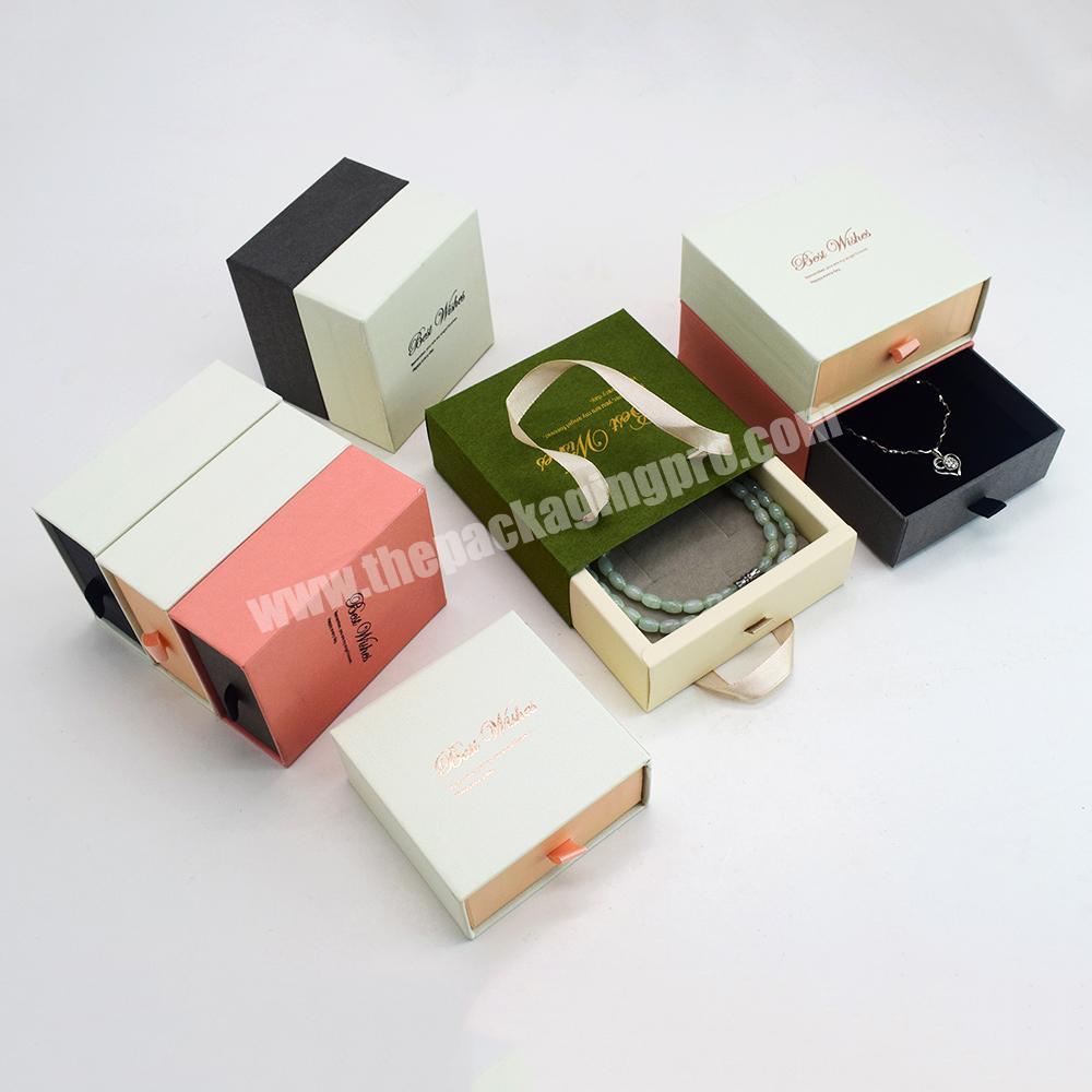 Wholesale customized printed logo environmental protection cardboard jewelry necklace high-end gift packaging box