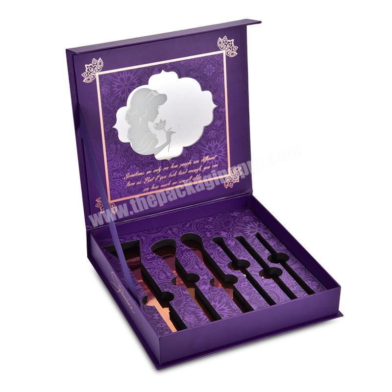 Wholesale fashion luxury paper makeup brush box set gift multifunction personalized packaging makeup brush box