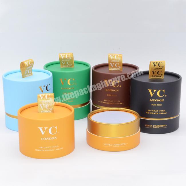 Wholesale luxury round cosmetic custom paper perfume packaging boxes  tube for cosmetics bottles