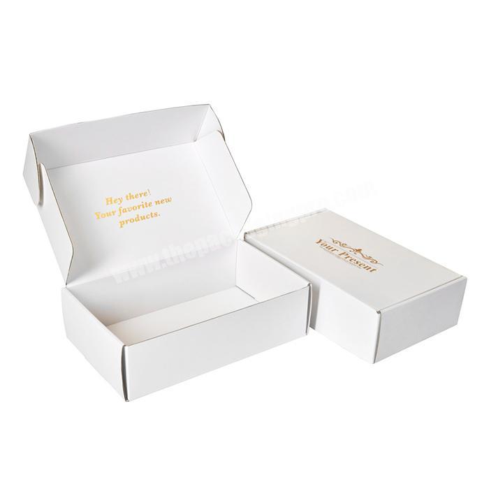 Wholesale new design corrugated paper packing box towel gift clothes box with customized logo corrugated packaging box