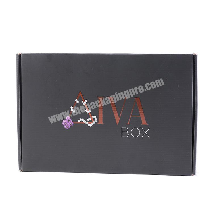 Wholesale printed logo recycled customized craft mailer shipping delivery box for clothing manufacturer