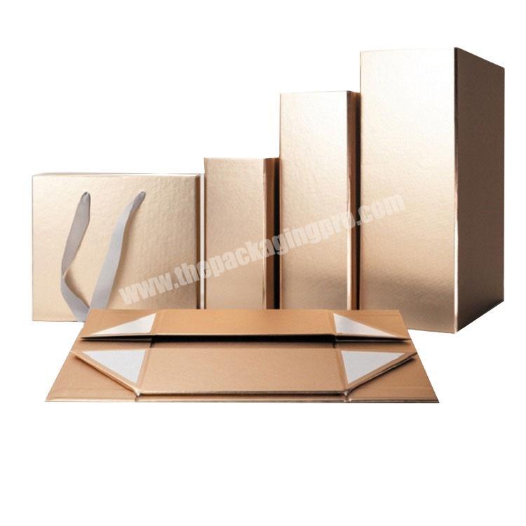Wholesale printing logo low price recyclable different colors empty folding gift boxes luxury custom fold box