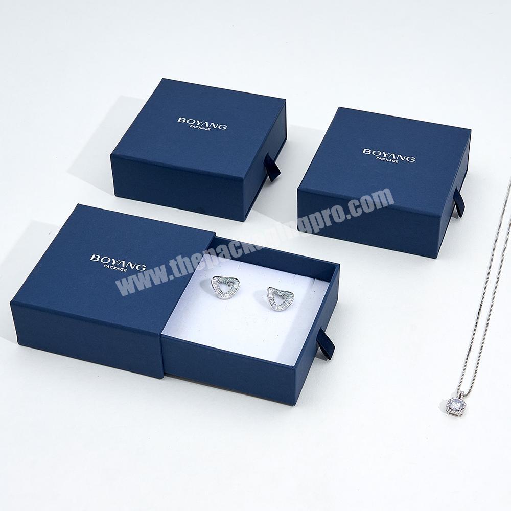 Wholesale slide drawer custom logo package jewelry paper boxes