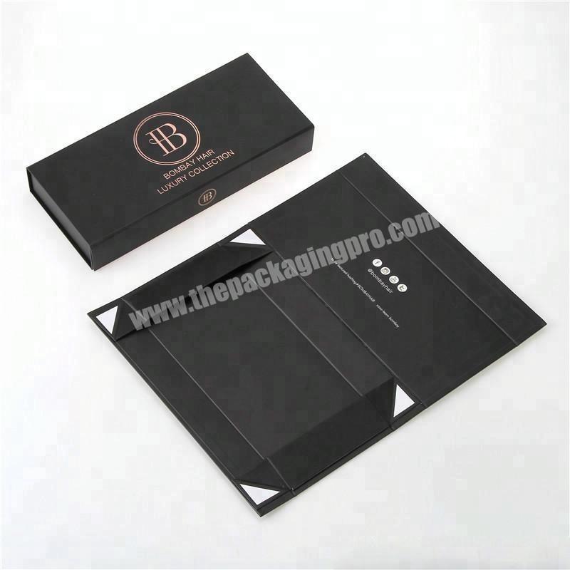 Wig packaging Folding gift boxes with magnet closure