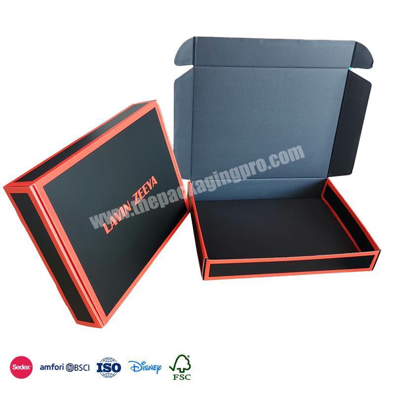 World Best Selling Products Black and red edging design with red lettering logo collapsible gift box