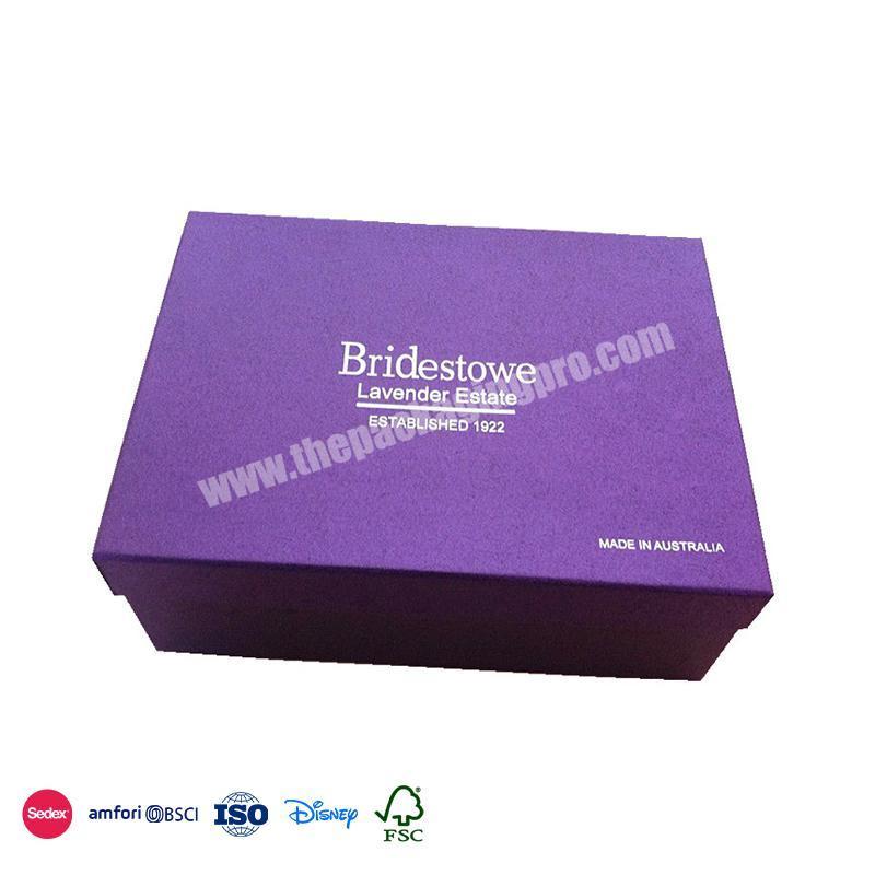 World Best Selling Products Purple romantic color tie simple letter logo clean inner layer women shoes box