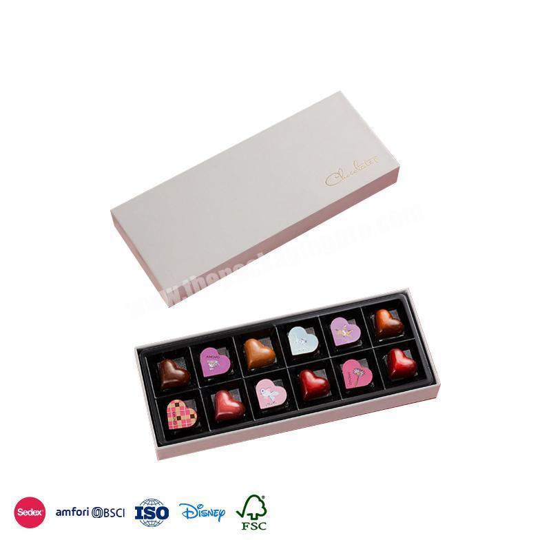 World Best Selling Products Twelve Pack with Personalized Lettering Logo luxury chocolate packing box rigid