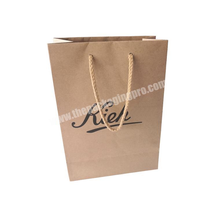 Yilucai Custom Brown Kraft  Paper Cosmetic Shopping Packaging Bags