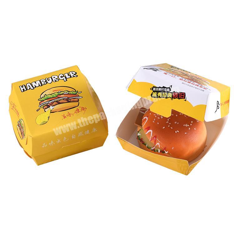 Yilucai Custom Card Folding Fast Food Hamburger Packaging Box