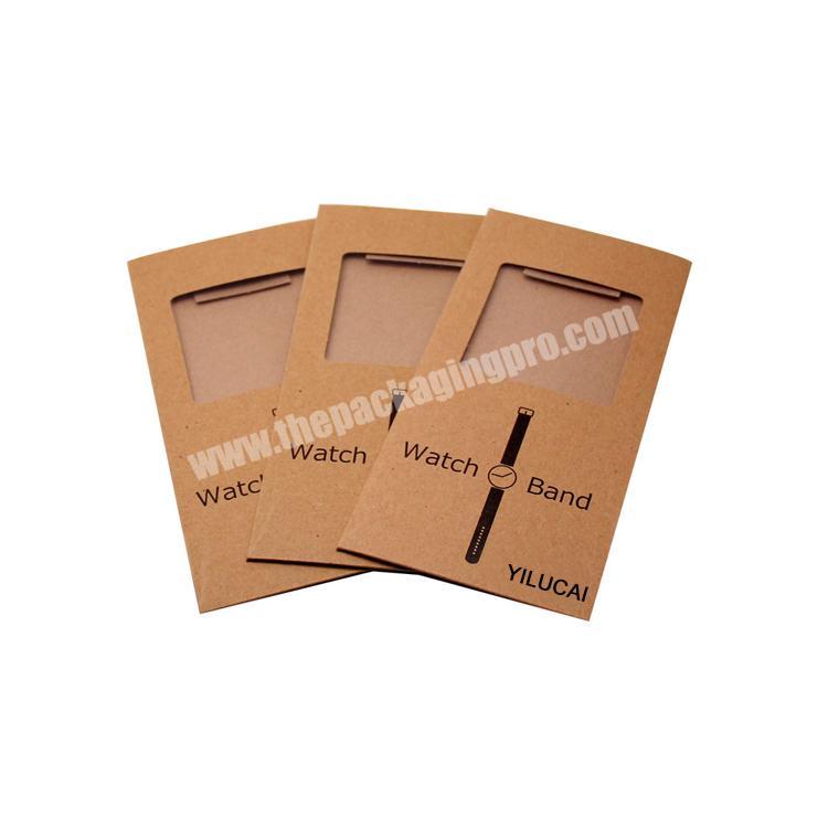 Yilucai Custom Kraft Paper Watch band Packaging Bags with Window