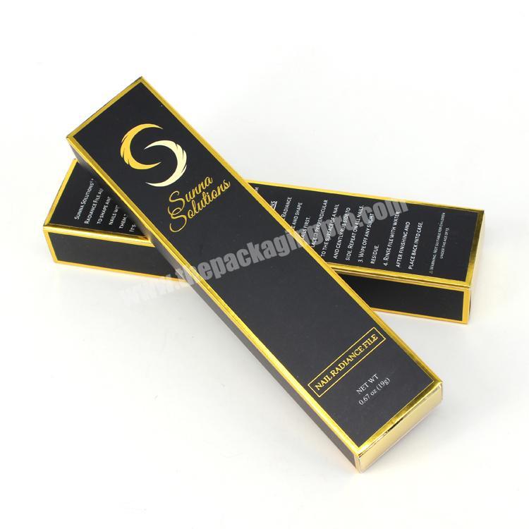 Yilucai Custom Logo Sliding Gold Card Nail Polish Packaging Box Empty