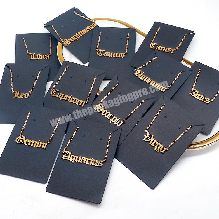 Custom Necklace Cards With Your Logo 20 Size Jewelry Display