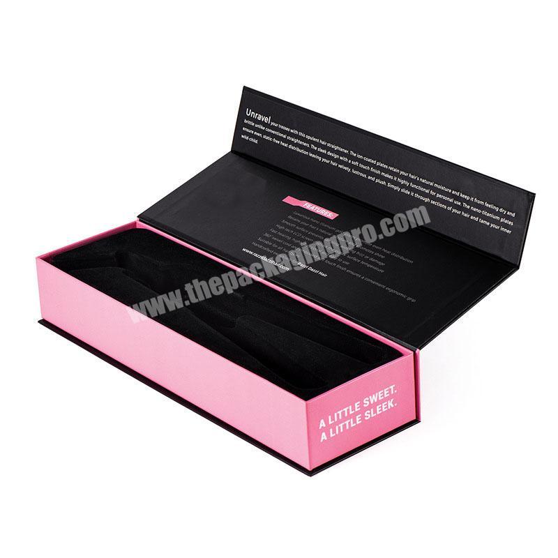 Hair straightener gift luxury custom box paper packaging box