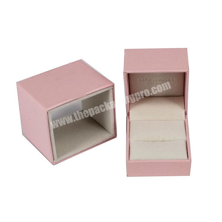 Yilucai Special Paper Cover Plastic Ring Jewelry Box With Sleeve