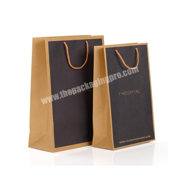 Yilucai Wholesale Cheap Brown Kraft Paper Bags for Custom Print and Stock Size
