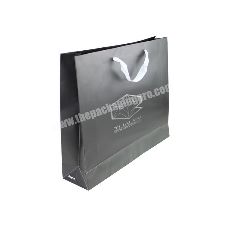 Yilucai Wholesale Custom Printed Shopping Gift Paper Bags With Ribbon Handles
