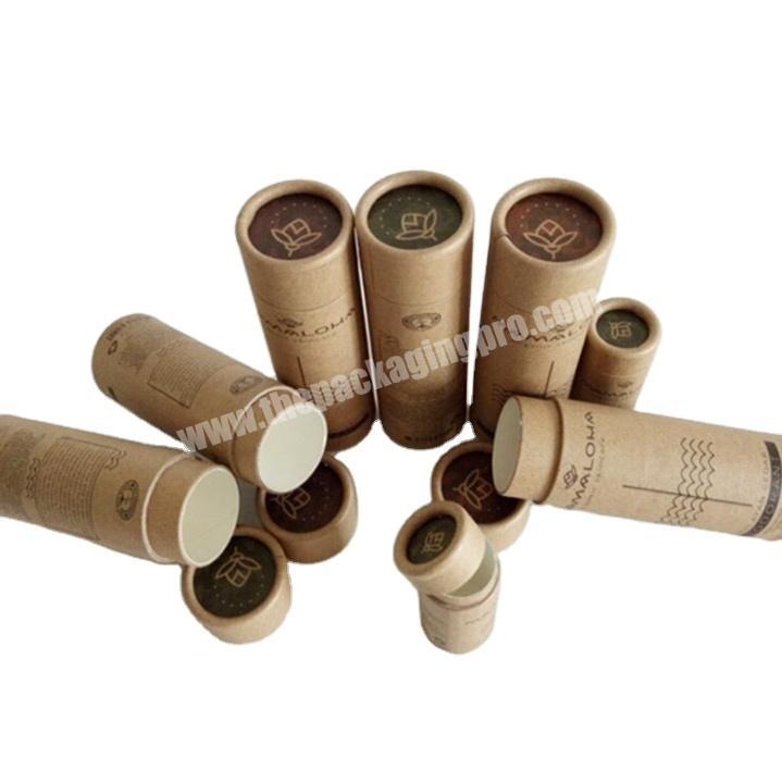 bamboo craft cosmetic packaging cardboard lip balm tubes deodorant stick container